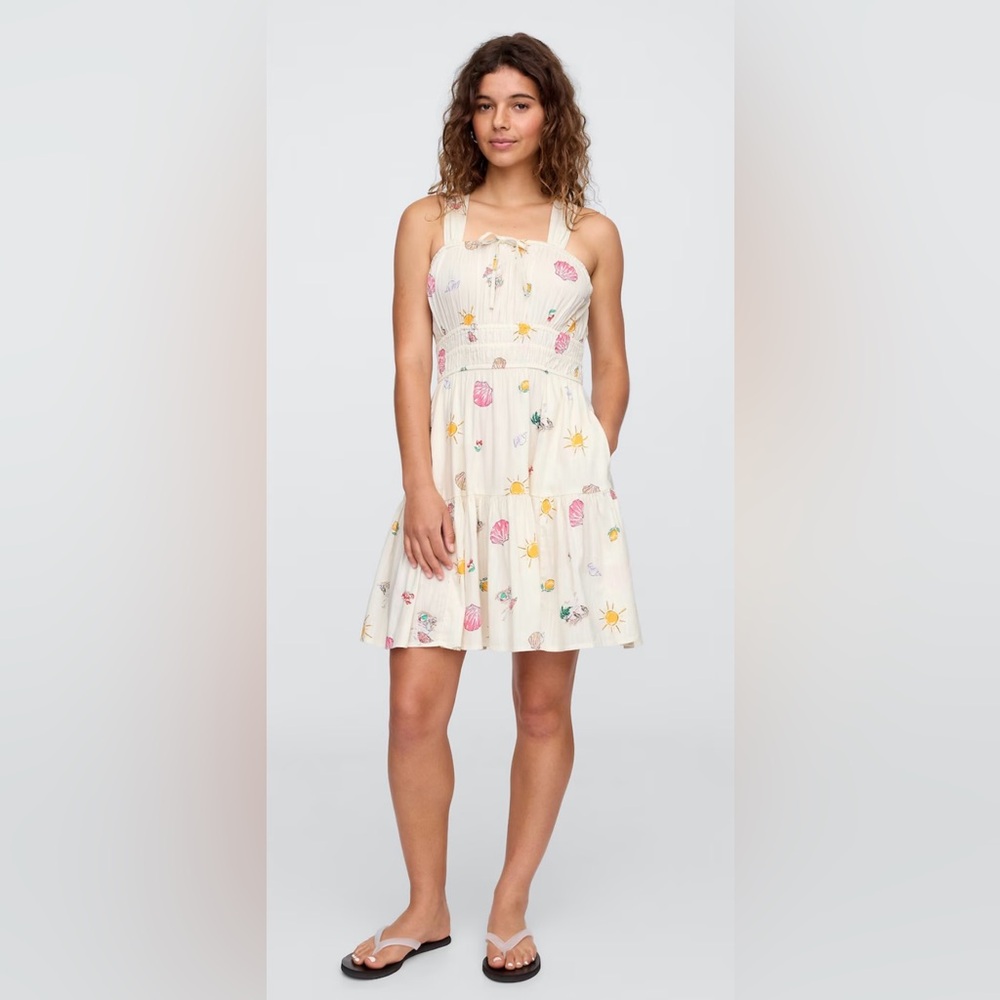 Women’s Gap Smocked Tie-Front Mini Dress